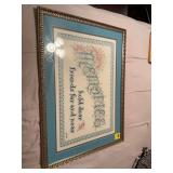 Cross 28” x 21”stitched memories picture