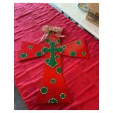 22” x 26 1/2” Christmas cross wall  hanger