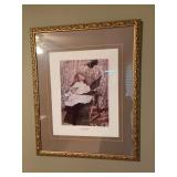 Gold framed portrait titled A Rival Attraction 24” x 30”