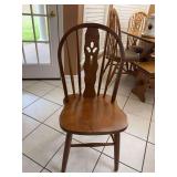 Oak dining chair 18” x 38” is 18 1/2 inches from floor