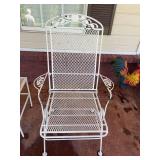 Wrought Iron spring rocker chair 27 1/2“ x 26“ x 43 1/2“ the seat height 18 inches ￼