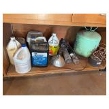 Miscellaneous shop stuff under counter
