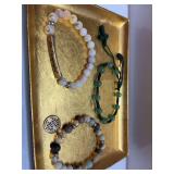Three beaded bracelets ￼