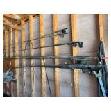 Fishing equipment with poles