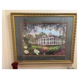 Debra Swartzendruber ‘96 Gold framed and beautifully matted Plantation picture 44” x 36”
