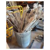 Trash can full of grab bars