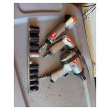 Air tools with socket set