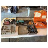 Grouping of power tools.