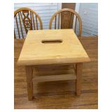 Wood stool 12" by 12" tall