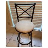 Metal chair 16 inches round by 37 1/2 tall is 24 inches from floor