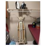 Ironing board with two irons