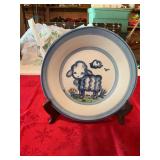 8 1/2 inch lamb collectible plate as shown by MA Hadley
