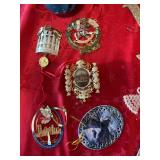 Group of Christmas ornaments, including several collectibles