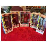 Set of five collectible Spice Girl dolls; four on tour and one concert collection
