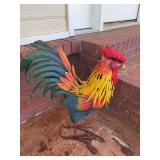 Metal rooster 22” x 7” x 24”