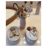 Willow tree friendship figurines +2 willow tree dresser boxes