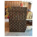 Stained picture hanging board 35 1/2” x 53 1/2 does need some clothes pins replaced