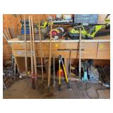 Group of miscellaneous yard hand tools