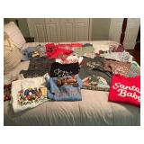 Long and short sleeve size Christmas themed T-shirts fit size small