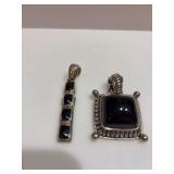 Black Onyx 4 stone pendant, and a retired Premier Designs black square pendant