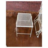 White metal table 15 1/2“ x 21“￼