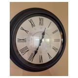 Edinburgh  Clockworks plastic 16 inch round black clock