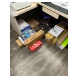 Lot of Office Supplies and Stool
