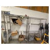 2 Industrial Shelves w/ Contents