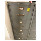 4-Drawer Metal File Cabinet w/ Contents