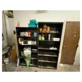 2 Black Shelves w/ Contents