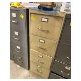4-Drawer Metal File Cabinet w/ Contents