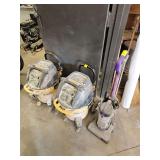 Lot of 3 Vacuums w/ 2 DeWalt DWV012 Dust Extractors and Eureka Vacuum