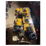 Lot of DeWalt Batteries and Chargers w/ 2 Toolbags