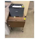Rolling Wood Grain Utility Cart