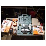 2 Black & Decker LD120C Drill Driver w/ Hitachi N3804AB3 Stapler