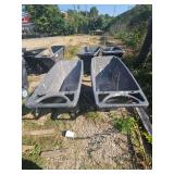 2 Heavy Duty Plastic Utility Carts