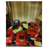 Lot of Hilti Chargers W/Battery