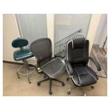 3 Rolling Office Chairs