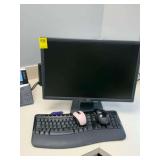 Acer AL2216W LCD Monitor w/ Desktop Computer, Keyboard, and Mice