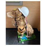 Dog Statue w/ Hard Hat and Tool Belt
