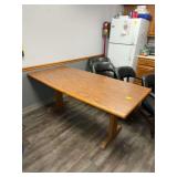Wooden Conference Table w/ Trestle Base