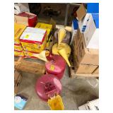 4 Justrite Safety Cans w/ Funnels