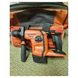 Toolbag W/ Hilti TE 6-A22 Rotary Hammer and AG 4S-A22 Angle Grinder Tool Kit