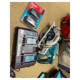 Toolbag w/ Makita Circular Saw, Charger, and 4 Batteries
