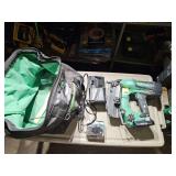 Toolbag w/ Metabo HPT 16GA Nailer, Charger, and Battery