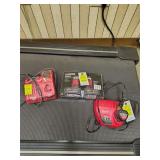 2 Milwaukee Chargers/ 3 M12 Batteries