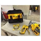 Dewalt DCS331 Cordless Jigsaw Lot w/ Tacker and Wire Wheel