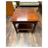 Wood Accent Table w/ Lower Shelf
