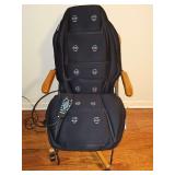 Office chair with working HoMedics heat and massage mat.