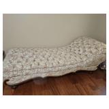 Beautiful deep button tufted chase with floral upholstery. 72x30x26 in tall.
